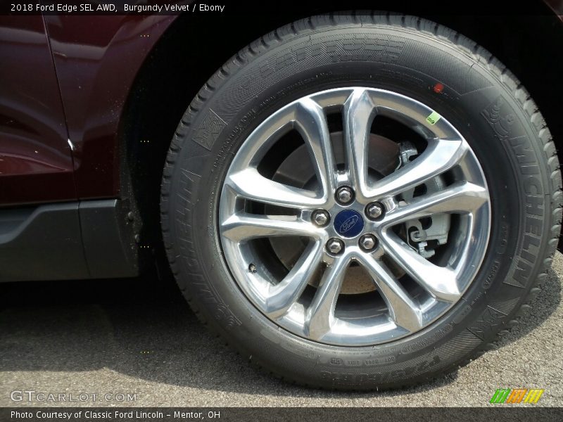 Burgundy Velvet / Ebony 2018 Ford Edge SEL AWD