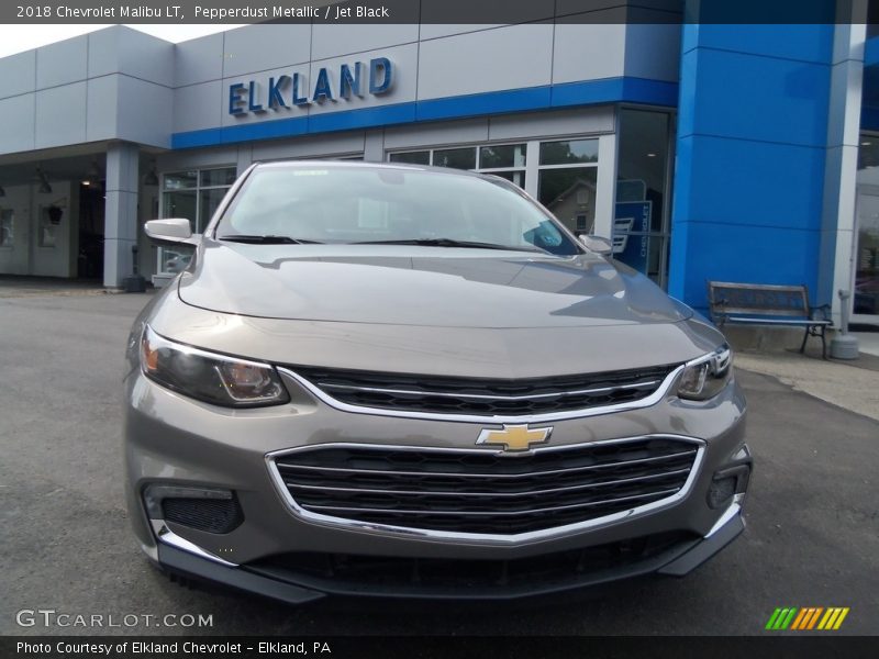 Pepperdust Metallic / Jet Black 2018 Chevrolet Malibu LT