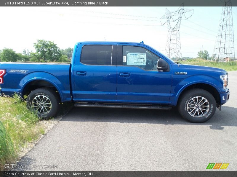 Lightning Blue / Black 2018 Ford F150 XLT SuperCrew 4x4