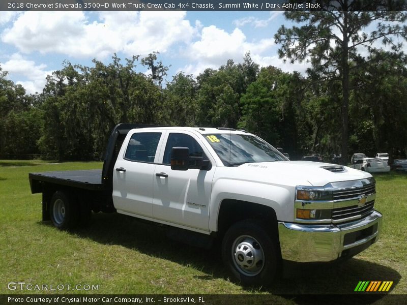 Summit White / Dark Ash/Jet Black 2018 Chevrolet Silverado 3500HD Work Truck Crew Cab 4x4 Chassis