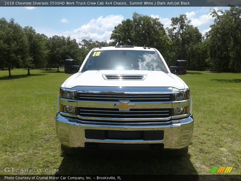 Summit White / Dark Ash/Jet Black 2018 Chevrolet Silverado 3500HD Work Truck Crew Cab 4x4 Chassis
