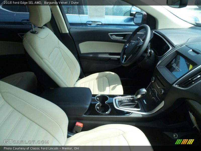 Burgundy Velvet / Dune 2018 Ford Edge SEL AWD