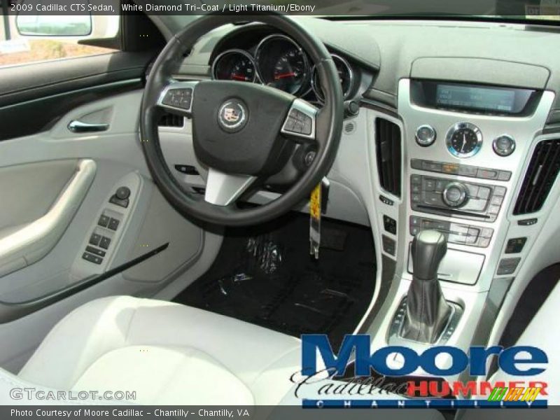 White Diamond Tri-Coat / Light Titanium/Ebony 2009 Cadillac CTS Sedan