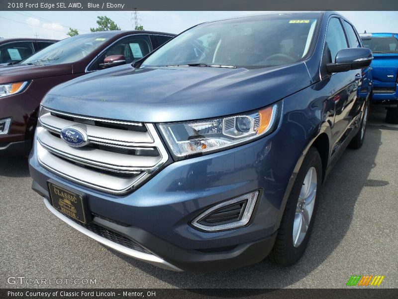 Blue / Ebony 2018 Ford Edge SEL AWD