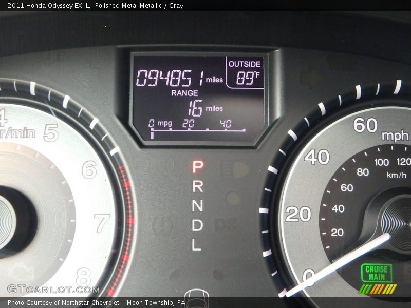 Polished Metal Metallic / Gray 2011 Honda Odyssey EX-L