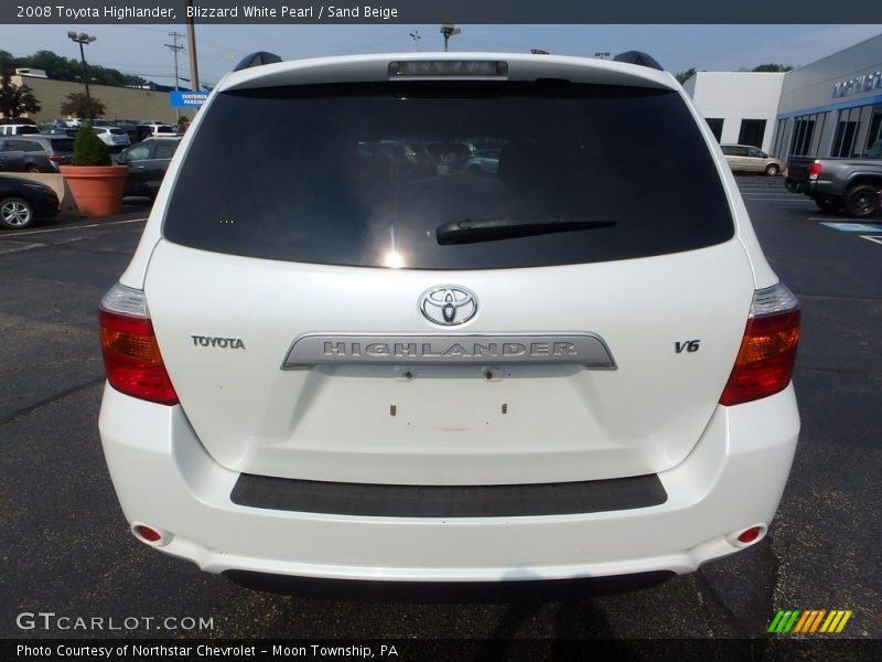 Blizzard White Pearl / Sand Beige 2008 Toyota Highlander