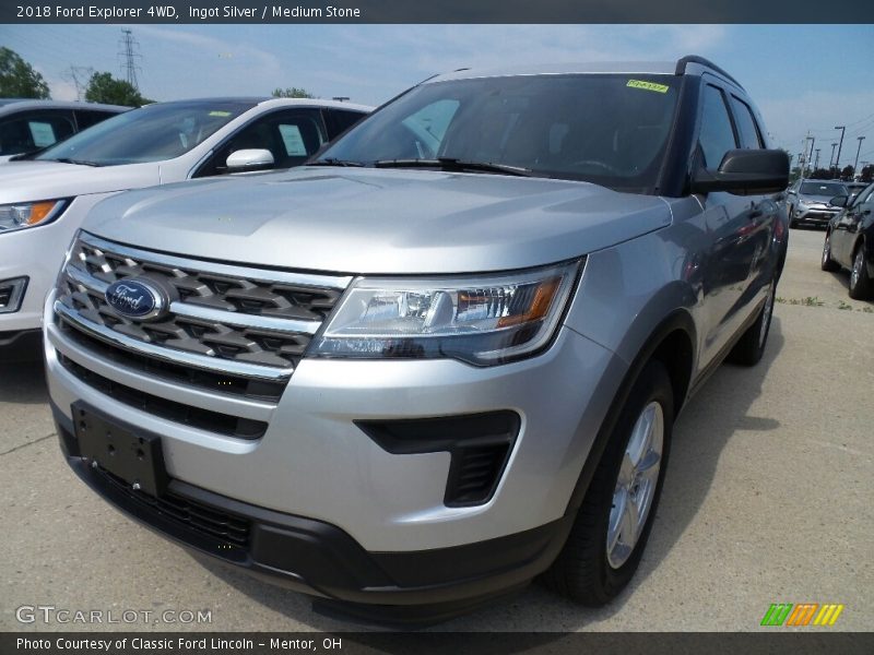 Ingot Silver / Medium Stone 2018 Ford Explorer 4WD