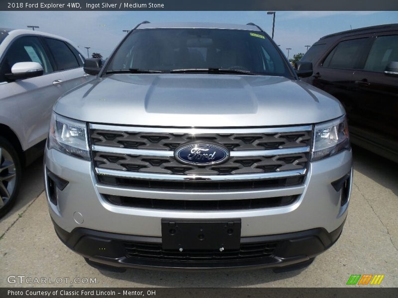 Ingot Silver / Medium Stone 2018 Ford Explorer 4WD