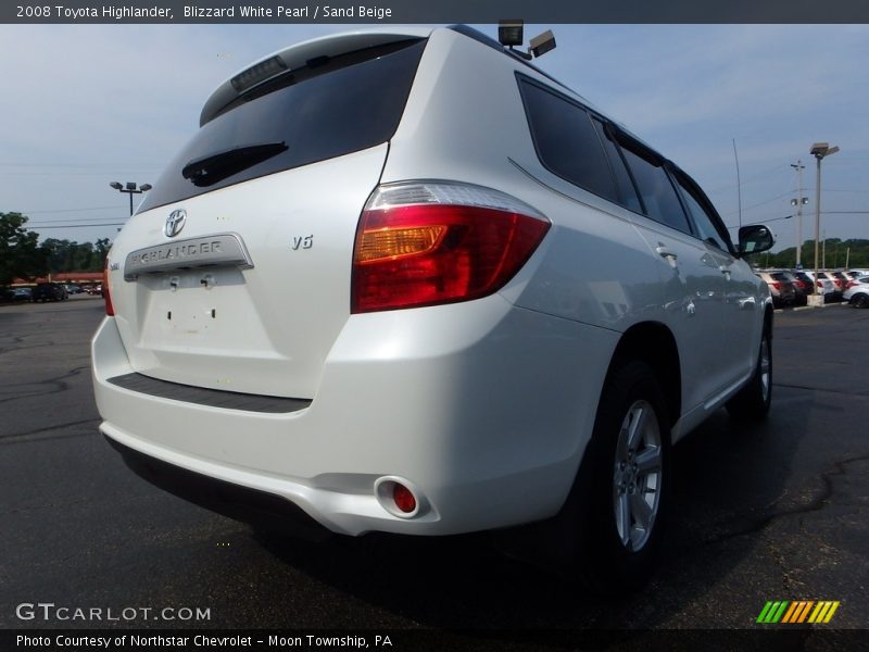 Blizzard White Pearl / Sand Beige 2008 Toyota Highlander