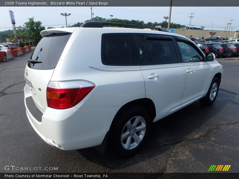 Blizzard White Pearl / Sand Beige 2008 Toyota Highlander