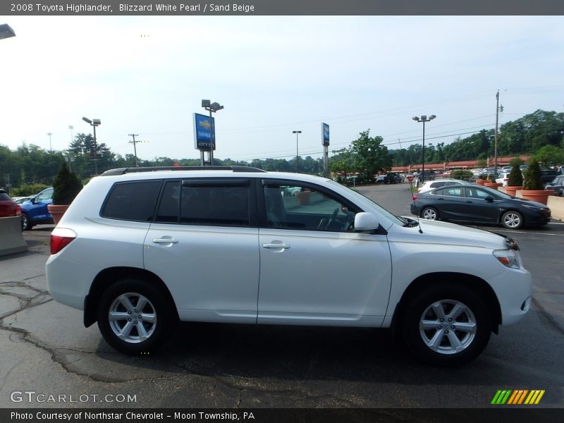 Blizzard White Pearl / Sand Beige 2008 Toyota Highlander