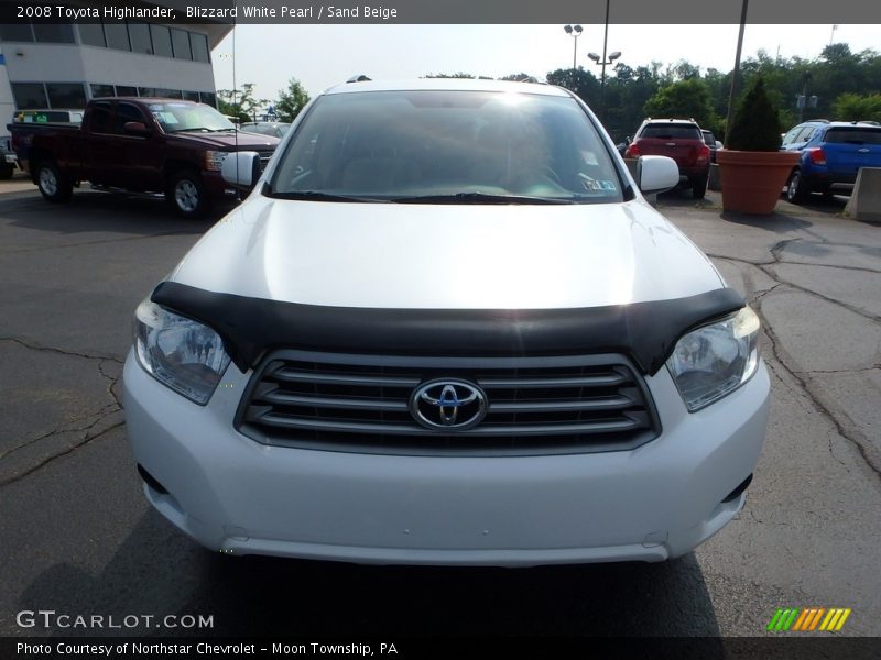 Blizzard White Pearl / Sand Beige 2008 Toyota Highlander