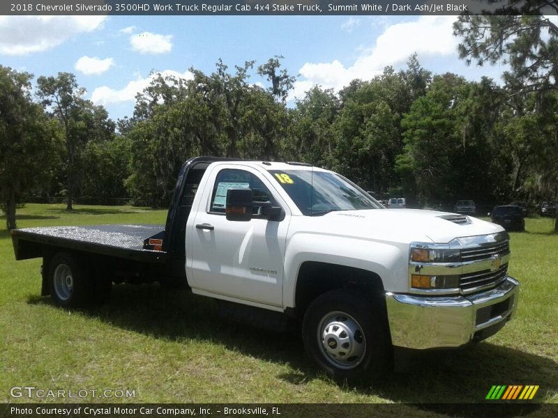 Summit White / Dark Ash/Jet Black 2018 Chevrolet Silverado 3500HD Work Truck Regular Cab 4x4 Stake Truck