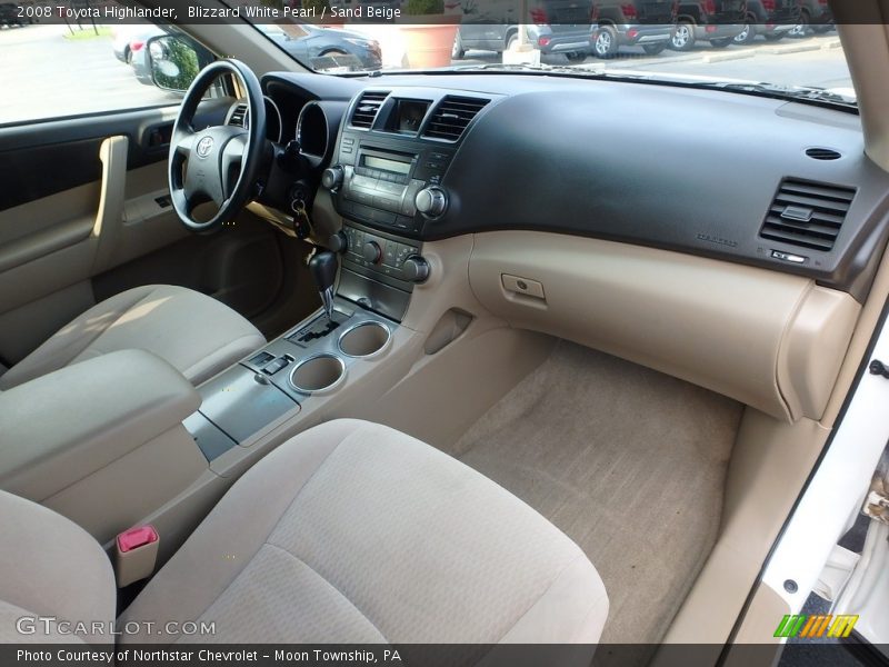 Blizzard White Pearl / Sand Beige 2008 Toyota Highlander