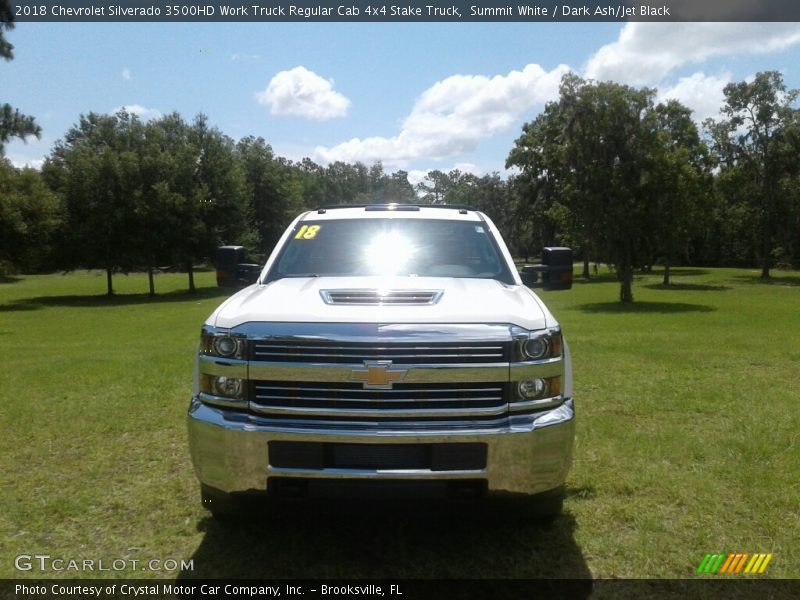 Summit White / Dark Ash/Jet Black 2018 Chevrolet Silverado 3500HD Work Truck Regular Cab 4x4 Stake Truck