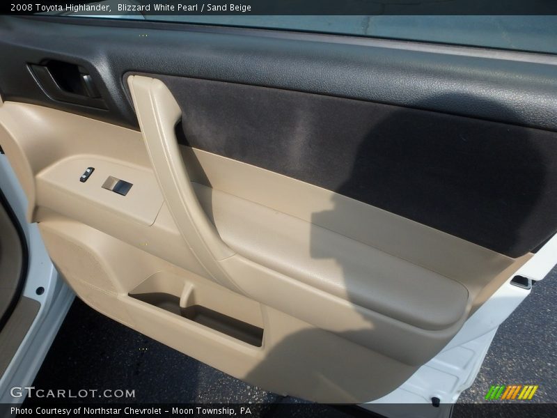 Blizzard White Pearl / Sand Beige 2008 Toyota Highlander