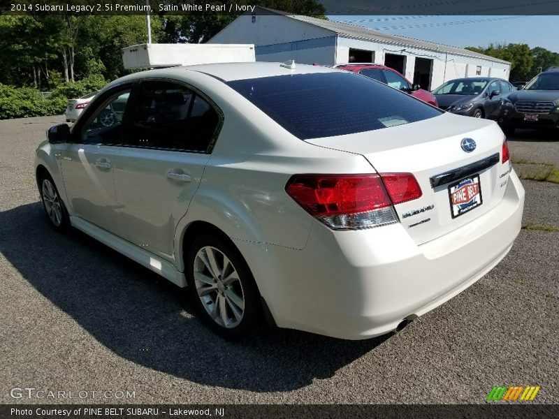 Satin White Pearl / Ivory 2014 Subaru Legacy 2.5i Premium