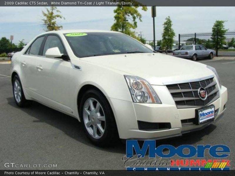 White Diamond Tri-Coat / Light Titanium/Ebony 2009 Cadillac CTS Sedan