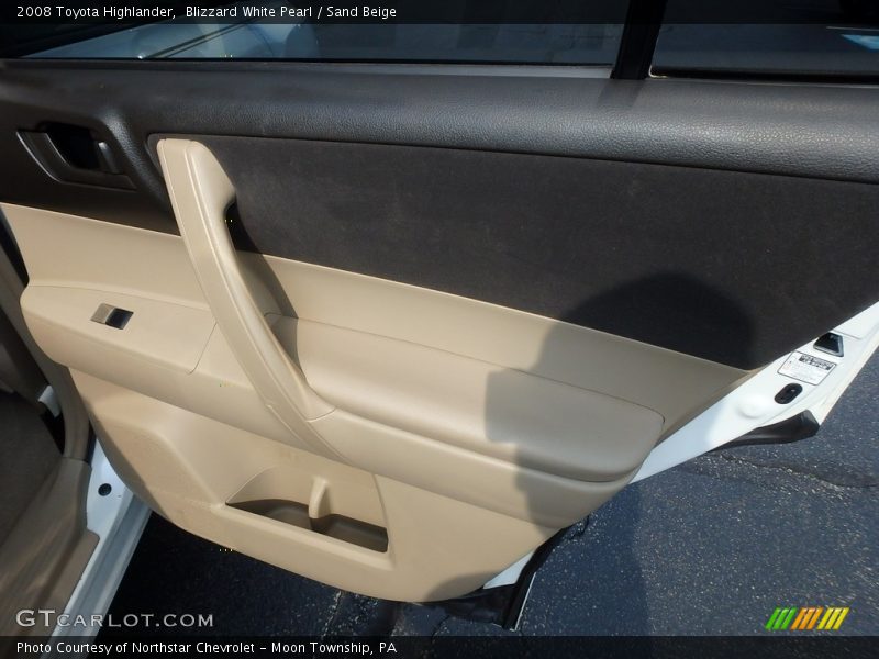 Blizzard White Pearl / Sand Beige 2008 Toyota Highlander