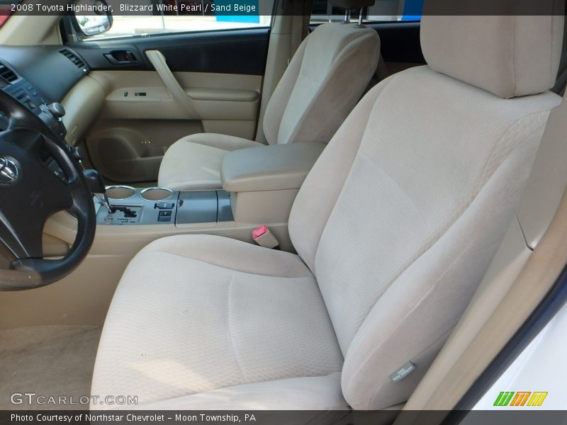 Blizzard White Pearl / Sand Beige 2008 Toyota Highlander