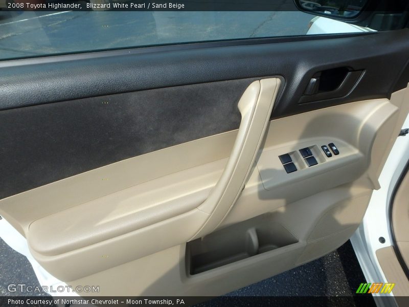 Blizzard White Pearl / Sand Beige 2008 Toyota Highlander