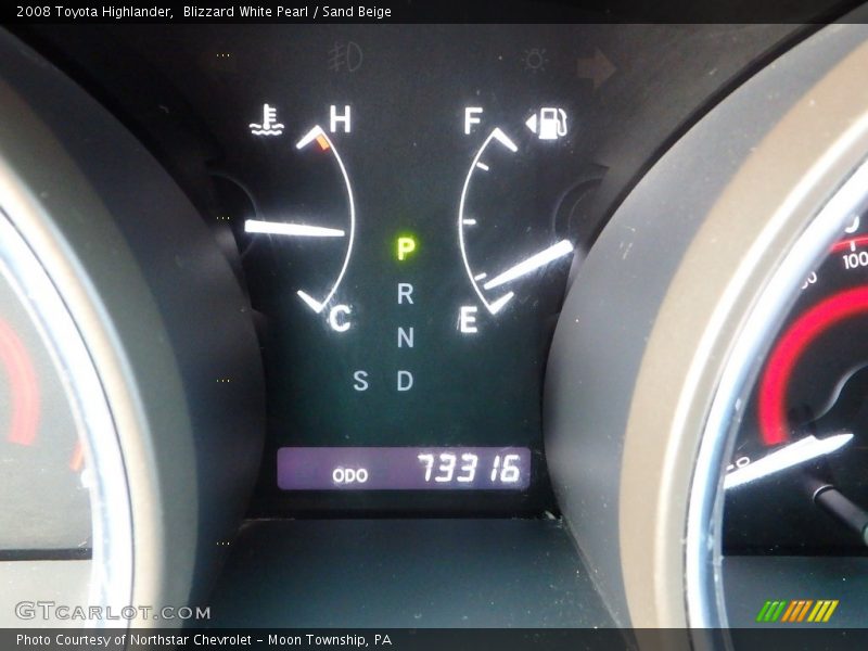 Blizzard White Pearl / Sand Beige 2008 Toyota Highlander