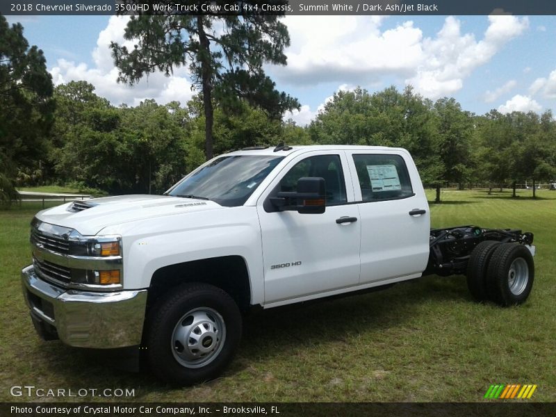 Summit White / Dark Ash/Jet Black 2018 Chevrolet Silverado 3500HD Work Truck Crew Cab 4x4 Chassis