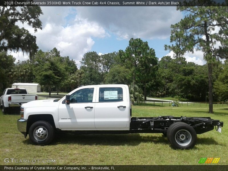 Summit White / Dark Ash/Jet Black 2018 Chevrolet Silverado 3500HD Work Truck Crew Cab 4x4 Chassis