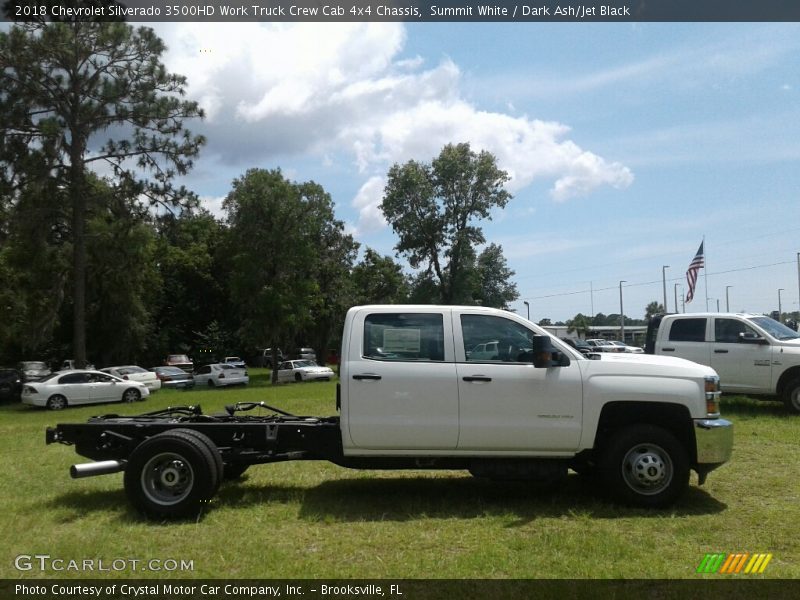 Summit White / Dark Ash/Jet Black 2018 Chevrolet Silverado 3500HD Work Truck Crew Cab 4x4 Chassis