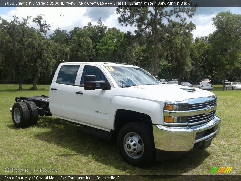 Summit White / Dark Ash/Jet Black 2018 Chevrolet Silverado 3500HD Work Truck Crew Cab 4x4 Chassis