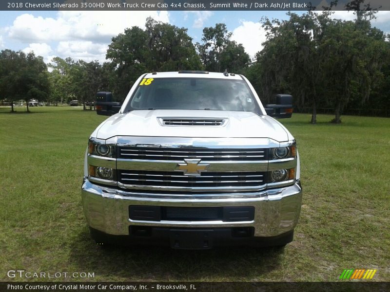 Summit White / Dark Ash/Jet Black 2018 Chevrolet Silverado 3500HD Work Truck Crew Cab 4x4 Chassis
