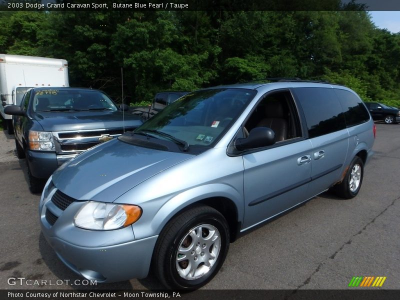 Butane Blue Pearl / Taupe 2003 Dodge Grand Caravan Sport