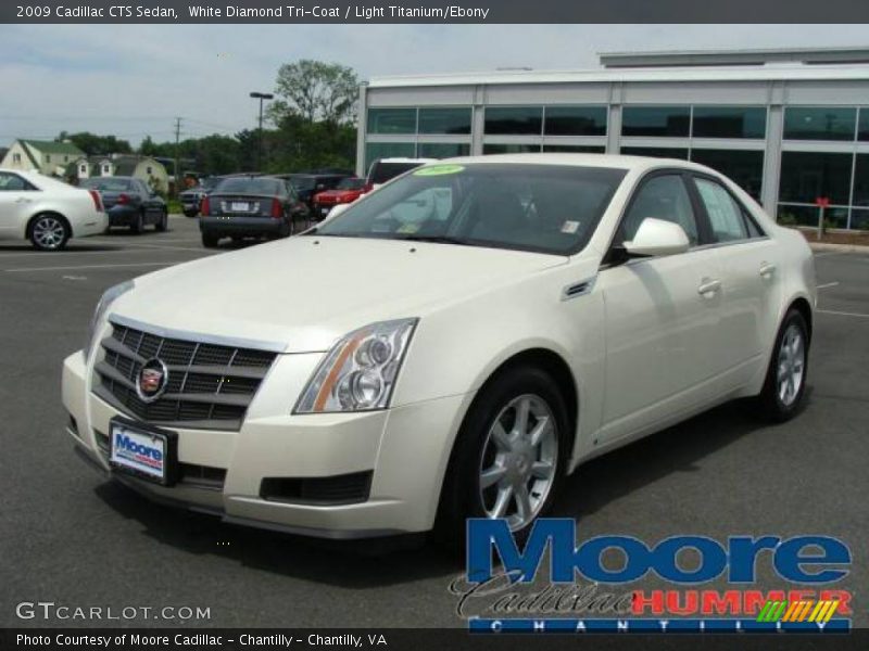 White Diamond Tri-Coat / Light Titanium/Ebony 2009 Cadillac CTS Sedan