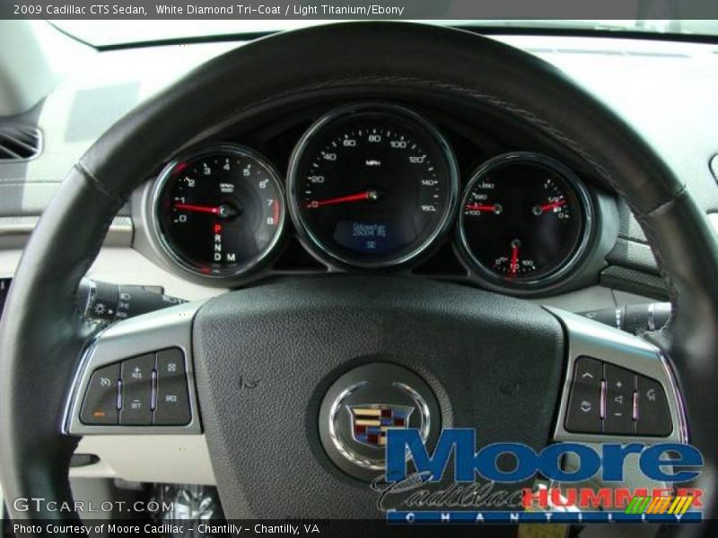 White Diamond Tri-Coat / Light Titanium/Ebony 2009 Cadillac CTS Sedan