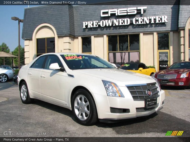 White Diamond Tri-Coat / Ebony 2009 Cadillac CTS Sedan