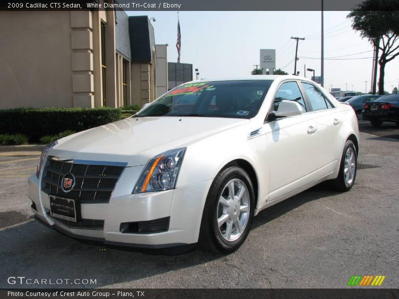 White Diamond Tri-Coat / Ebony 2009 Cadillac CTS Sedan