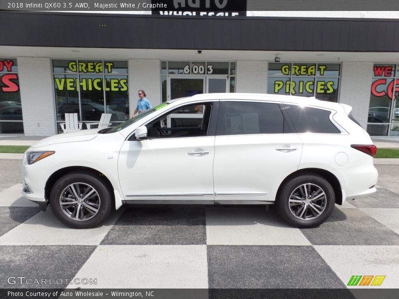 Majestic White / Graphite 2018 Infiniti QX60 3.5 AWD