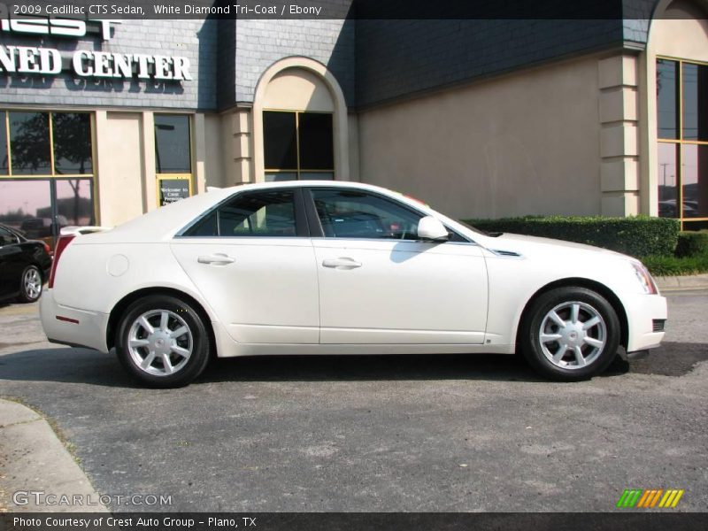 White Diamond Tri-Coat / Ebony 2009 Cadillac CTS Sedan