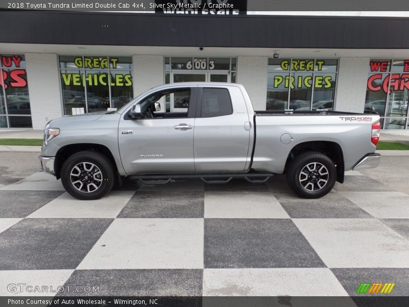 Silver Sky Metallic / Graphite 2018 Toyota Tundra Limited Double Cab 4x4