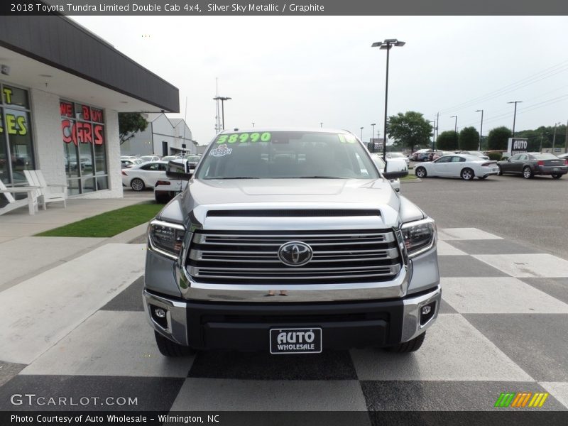 Silver Sky Metallic / Graphite 2018 Toyota Tundra Limited Double Cab 4x4