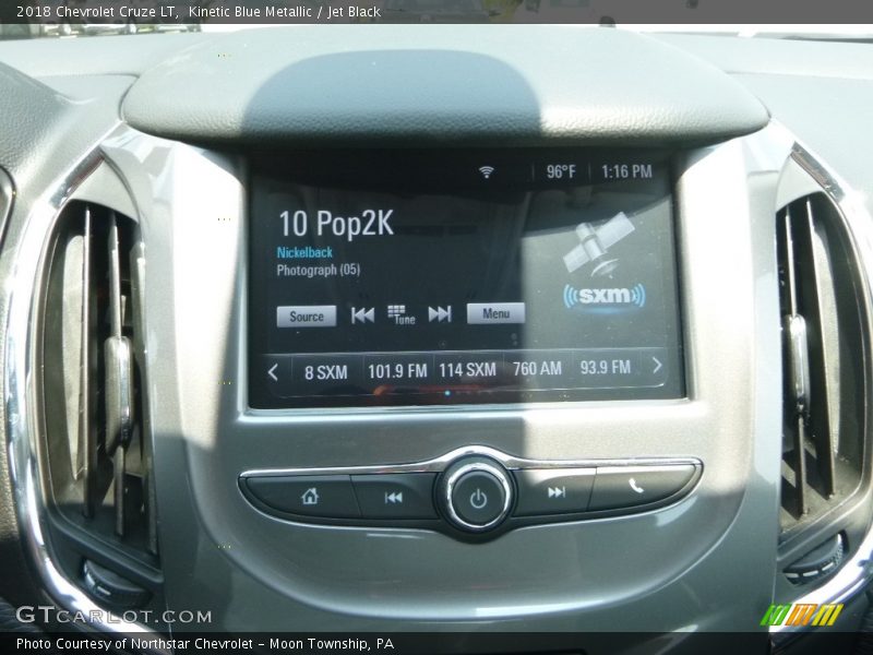 Kinetic Blue Metallic / Jet Black 2018 Chevrolet Cruze LT