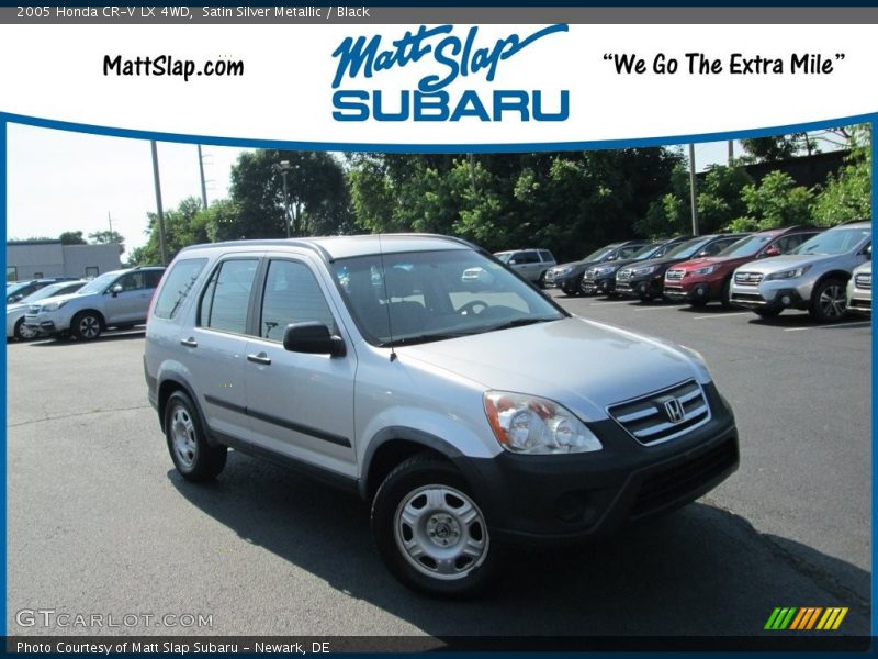 Satin Silver Metallic / Black 2005 Honda CR-V LX 4WD