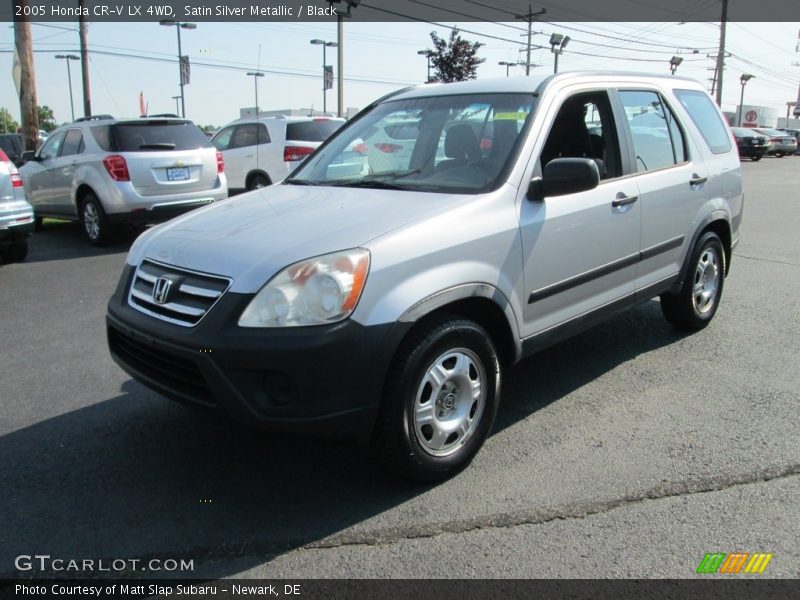 Satin Silver Metallic / Black 2005 Honda CR-V LX 4WD