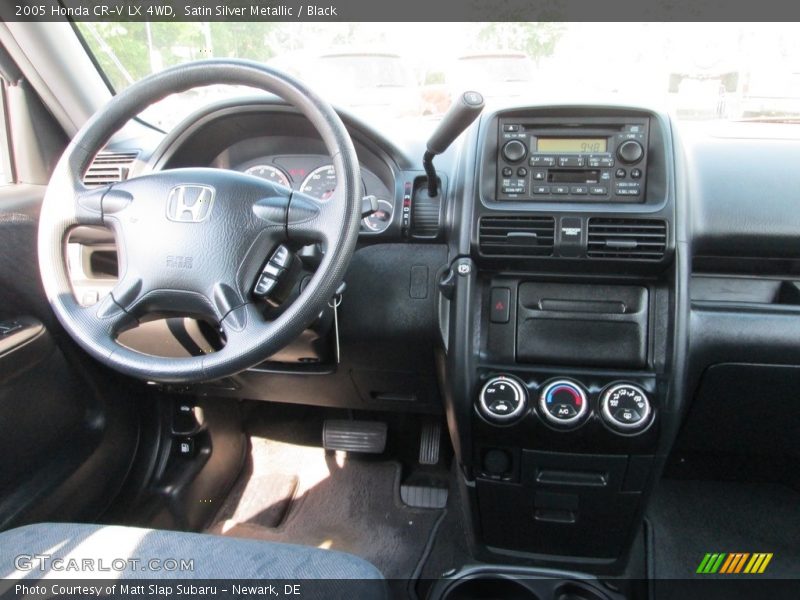 Satin Silver Metallic / Black 2005 Honda CR-V LX 4WD