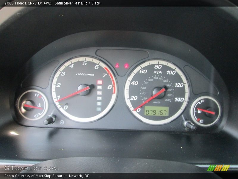 Satin Silver Metallic / Black 2005 Honda CR-V LX 4WD
