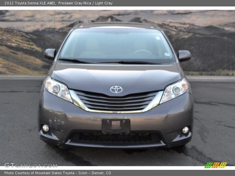 Predawn Gray Mica / Light Gray 2012 Toyota Sienna XLE AWD
