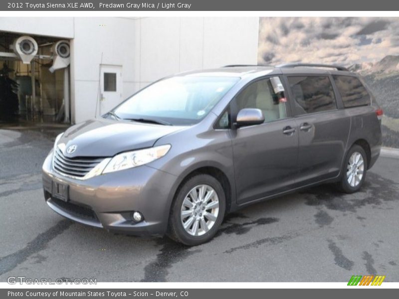 Predawn Gray Mica / Light Gray 2012 Toyota Sienna XLE AWD