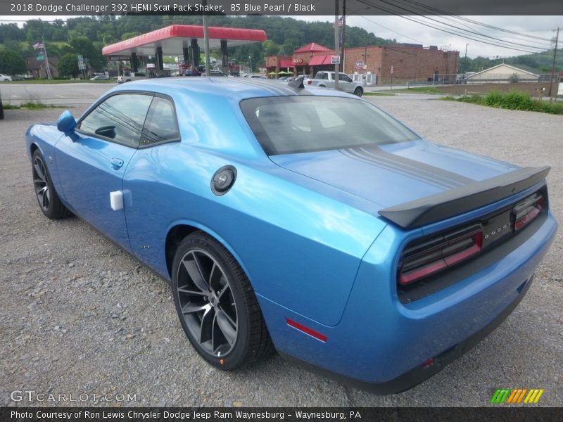 B5 Blue Pearl / Black 2018 Dodge Challenger 392 HEMI Scat Pack Shaker