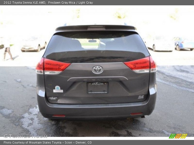 Predawn Gray Mica / Light Gray 2012 Toyota Sienna XLE AWD