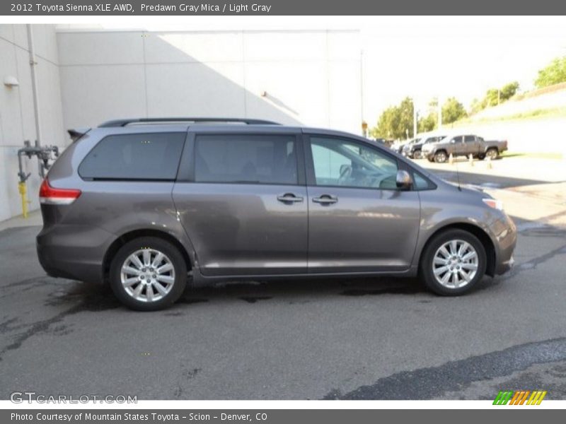 Predawn Gray Mica / Light Gray 2012 Toyota Sienna XLE AWD
